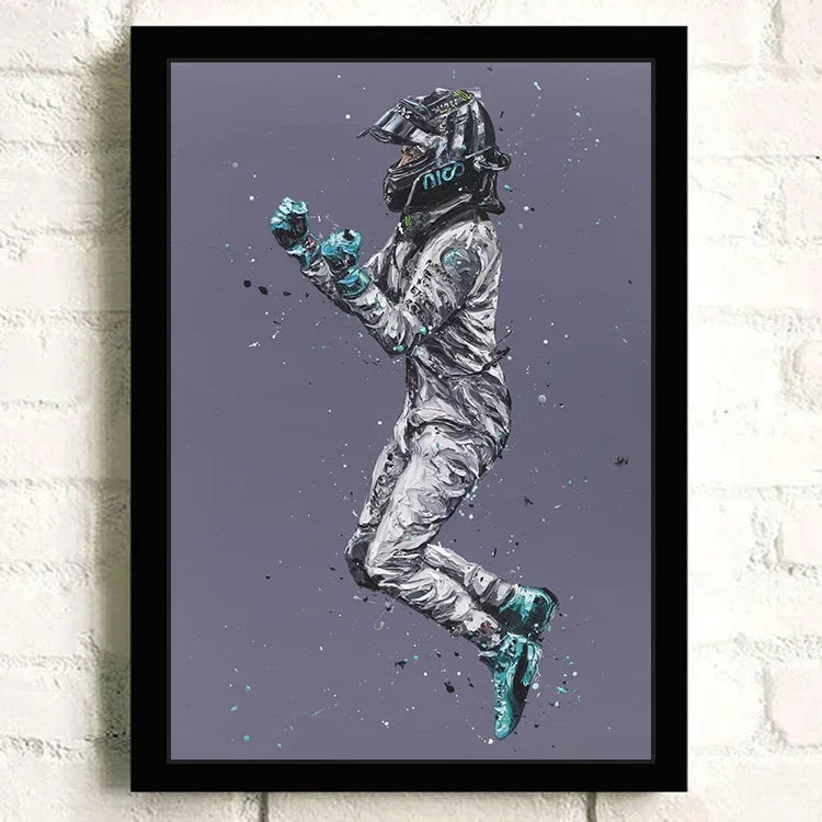 F1 Racing Car Canvas Poster — Motorsport Wall Art