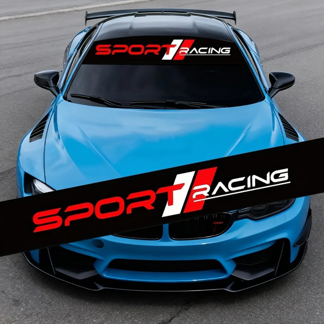 Racing Windshield Decal — Waterproof Vinyl Car Sticker