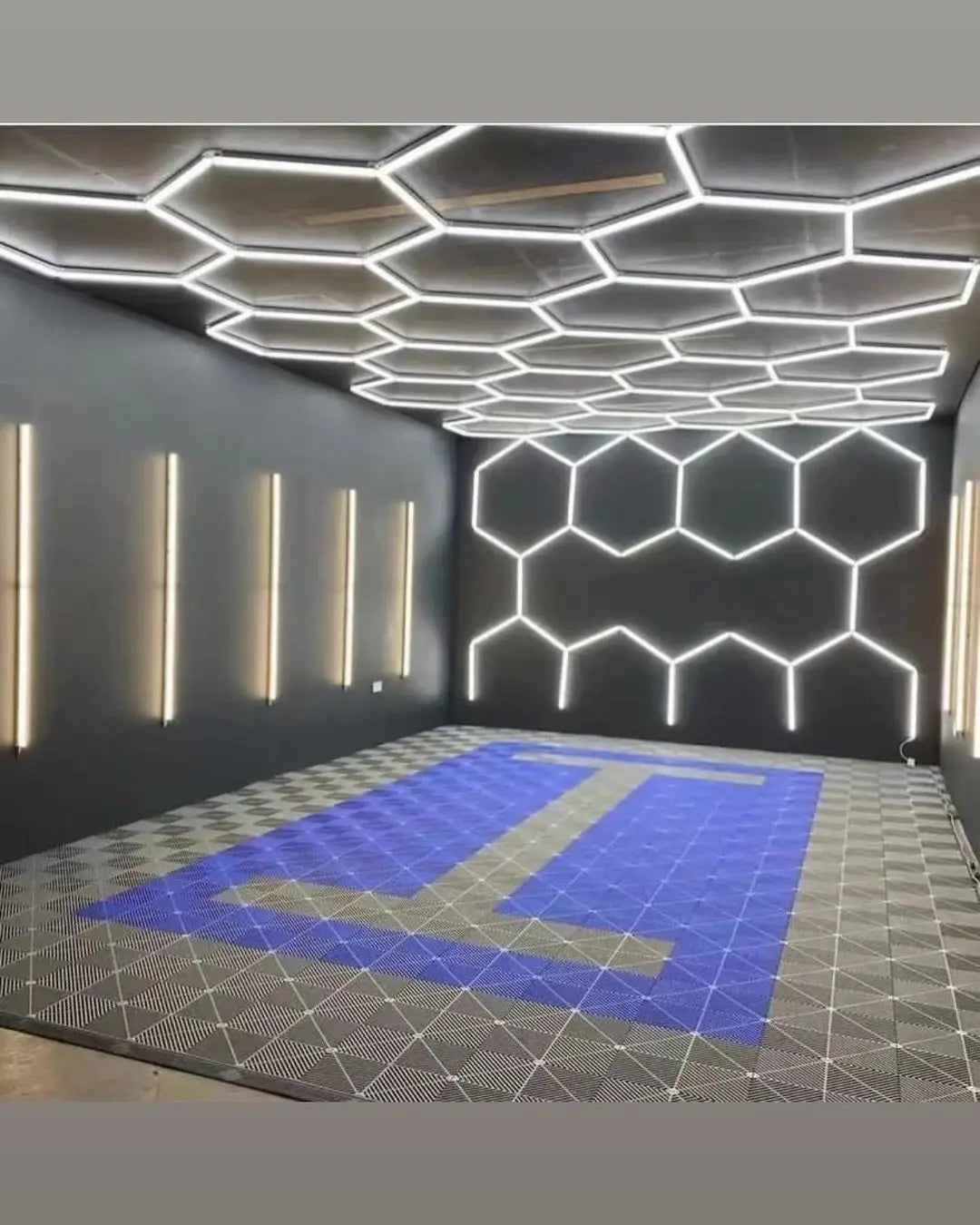 Honeycomb LED Tube Garage Light — Ceiling Strip Lamp