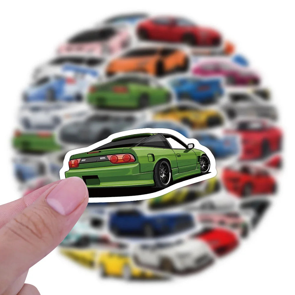 JDM Super Car Sticker Pack — 60 Pcs Waterproof Decals