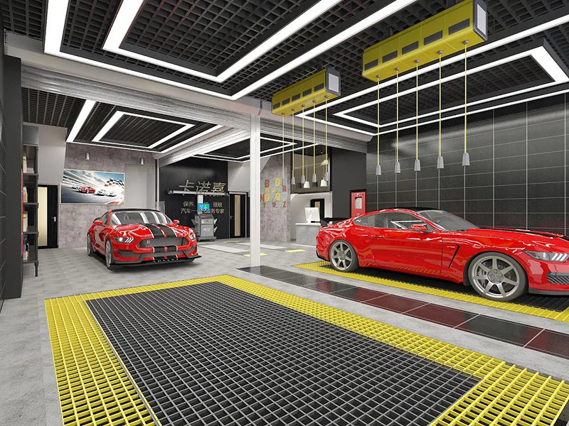 Hexagonal LED Garage Light — 6500K Workshop Ceiling Lamp