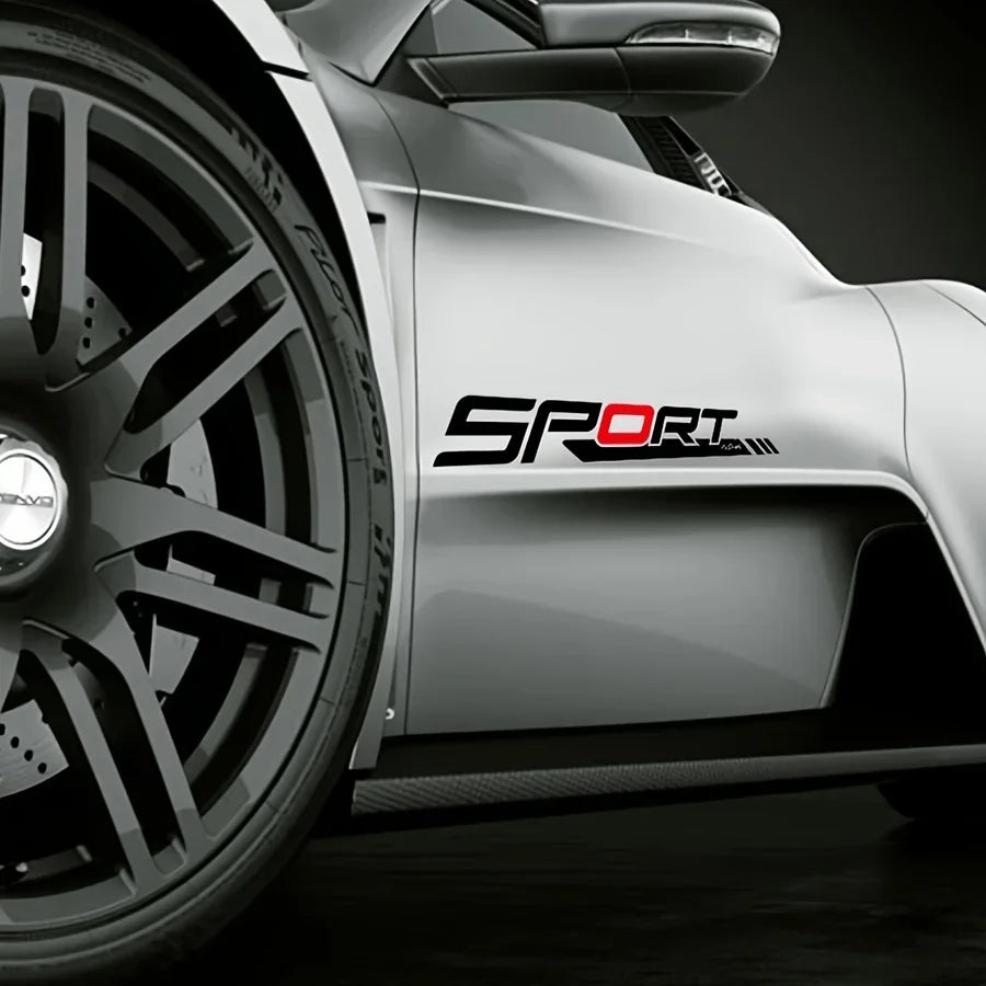 Sport Logo Car & Motorcycle Decal — 2 Piece Set