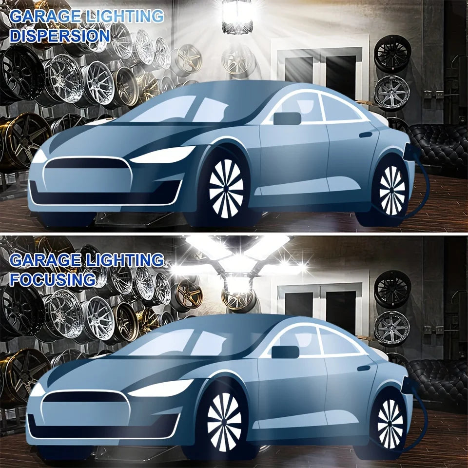LED Garage Light Bulb — 40W 60W 80W E27 Adjustable Panel