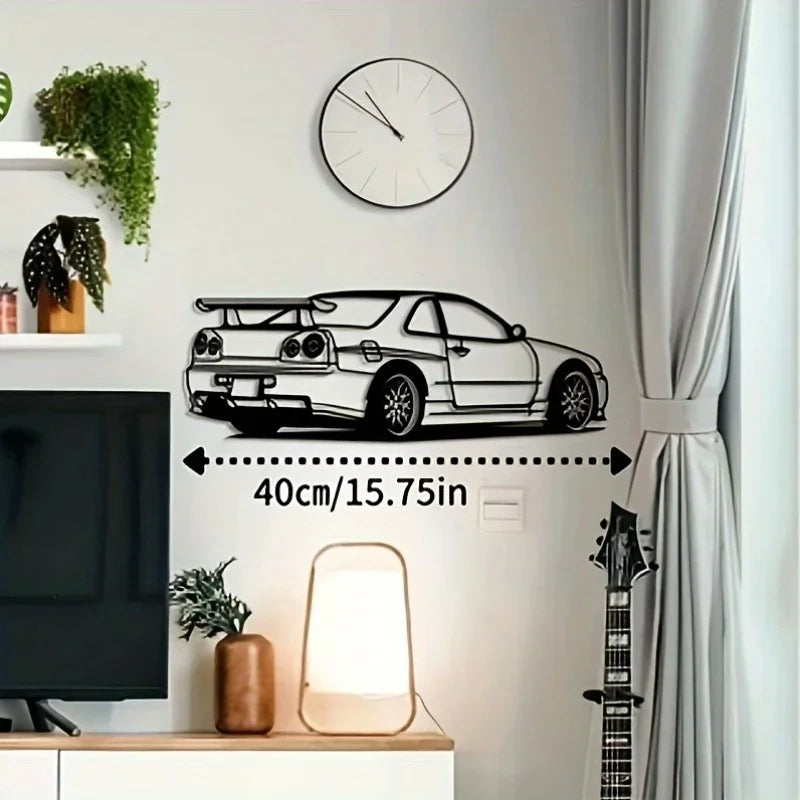 Race Car Metal Wall Art — 3D Metal Room Decor