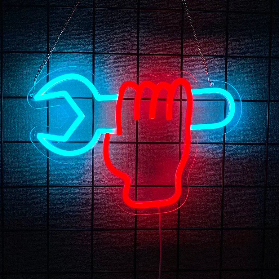 Auto Repair Neon LED Sign — Garage & Man Cave Wall Light