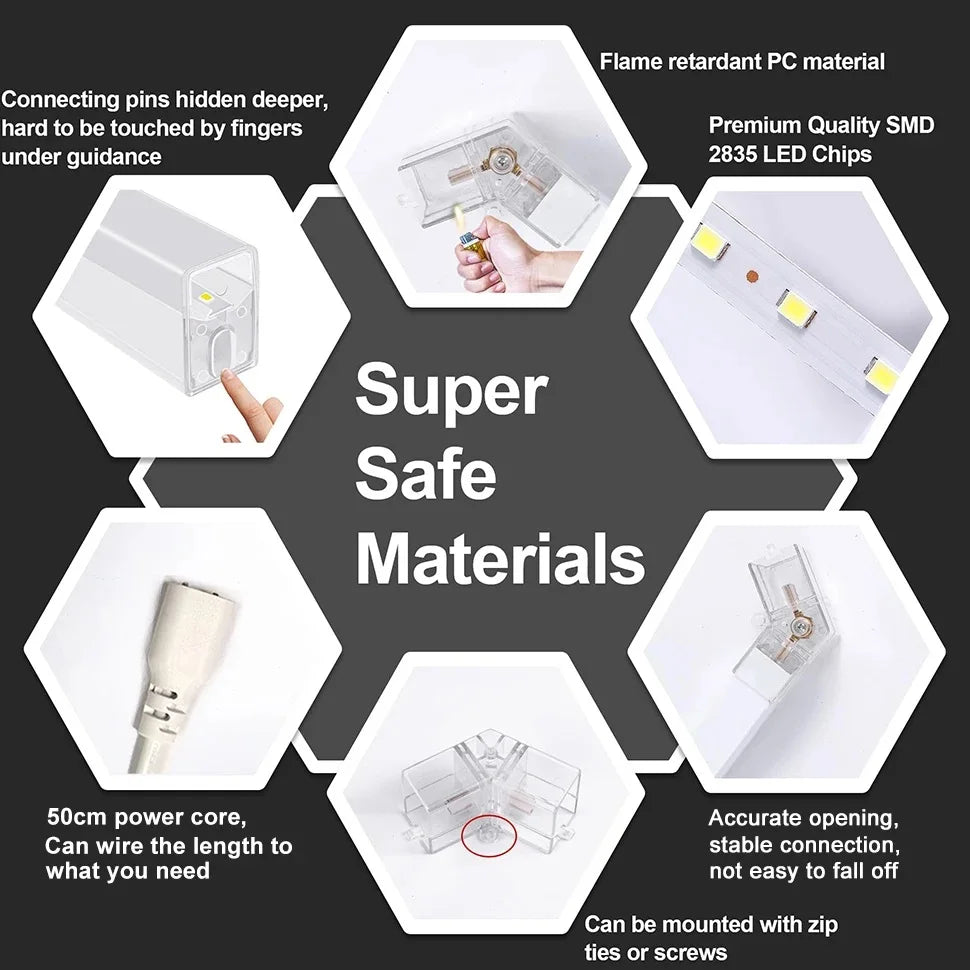 Honeycomb LED Tube Garage Light — Ceiling Strip Lamp