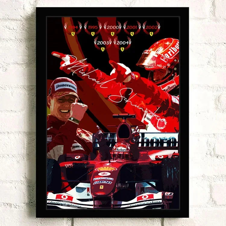 F1 Racing Car Canvas Poster — Motorsport Wall Art