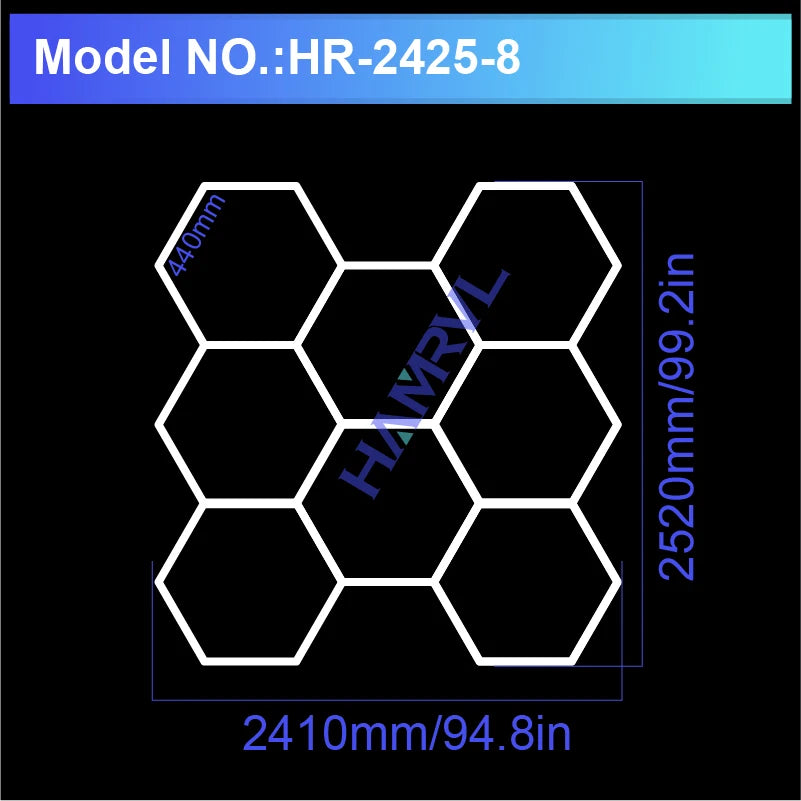 Hexagon Honeycomb LED Garage Light — 6W Ceiling Lamp