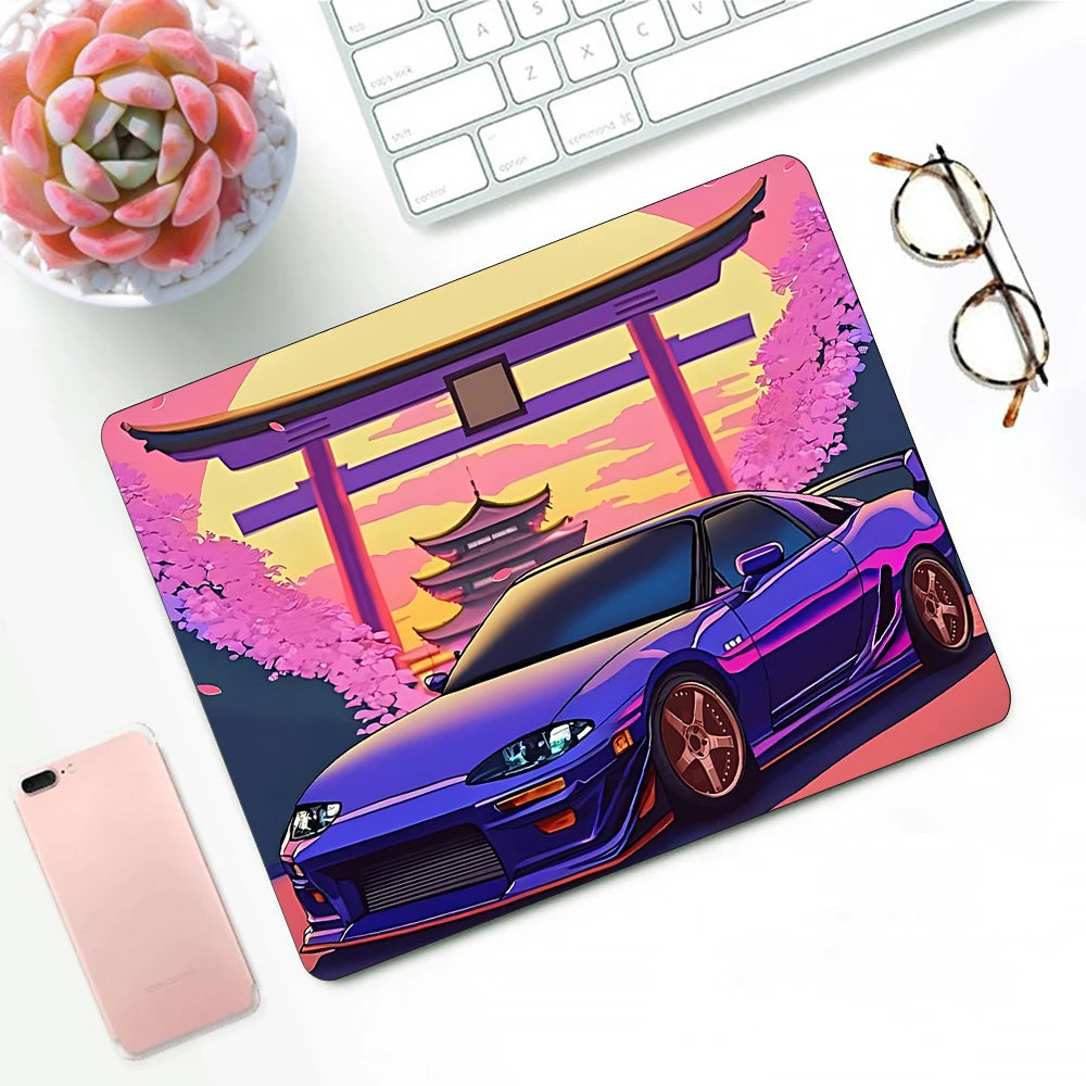 Sports Car Logo Desk Mat — Gaming Mouse Pad