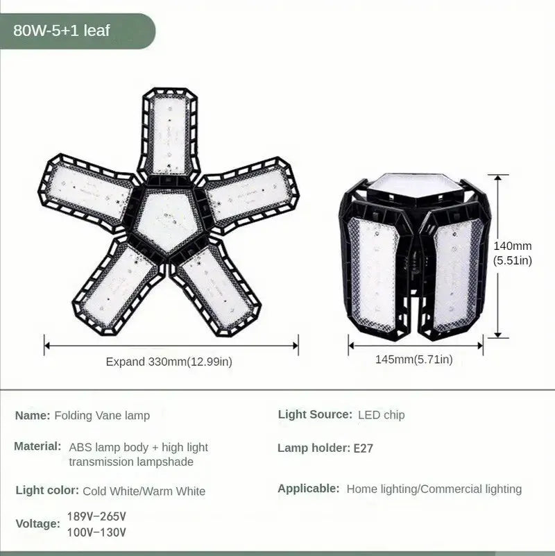 Super Bright LED Garage Bulb — 40W 60W 80W E27 Shop Light