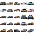 Sports Car Sticker Pack — 50 Pcs Racing Decals