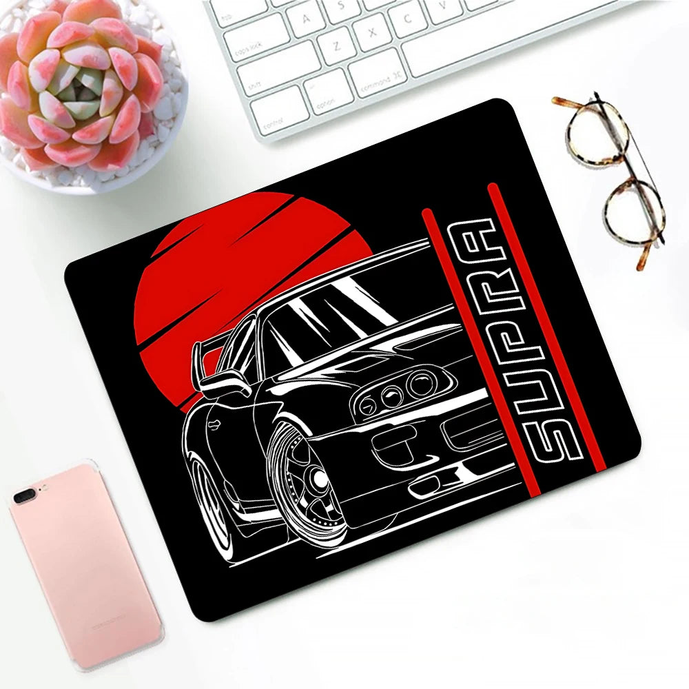 Sports Car Logo Desk Mat — Gaming Mouse Pad