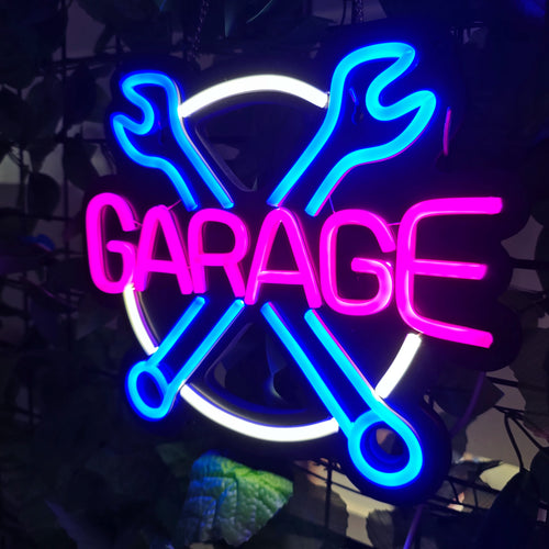 Garage Neon LED Sign — Car Workshop Wall Decor