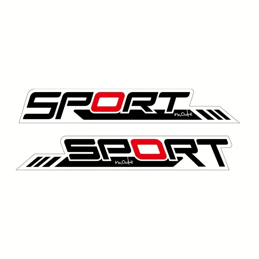 Sport Logo Car & Motorcycle Decal — 2 Piece Set
