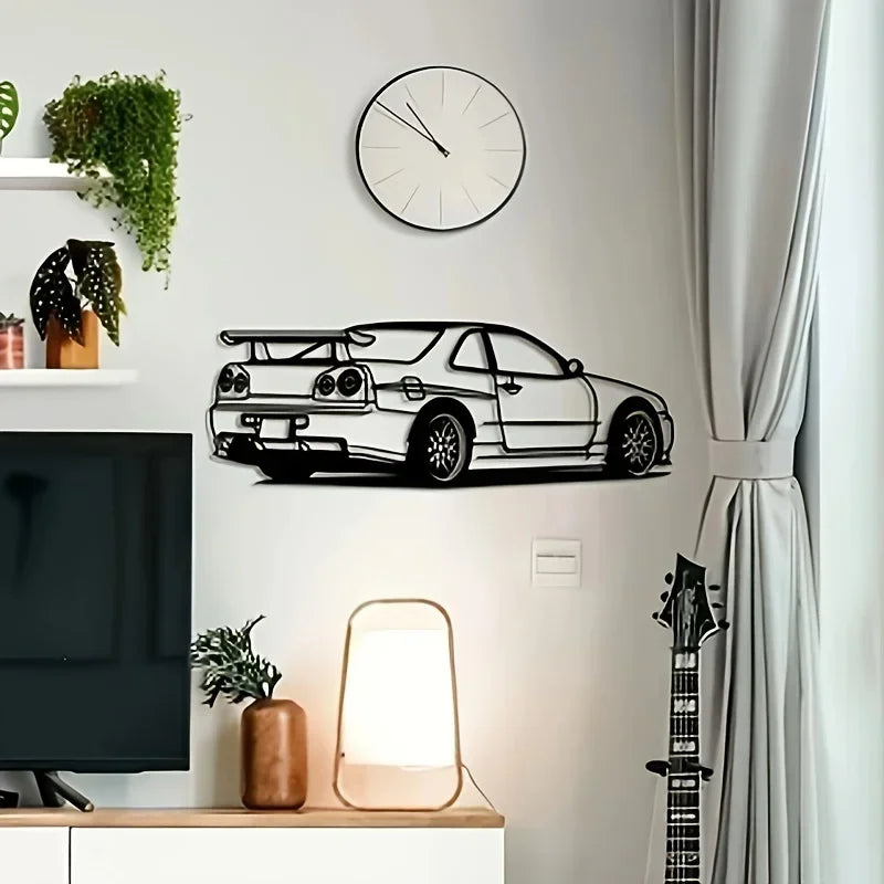 Race Car Metal Wall Art — 3D Metal Room Decor