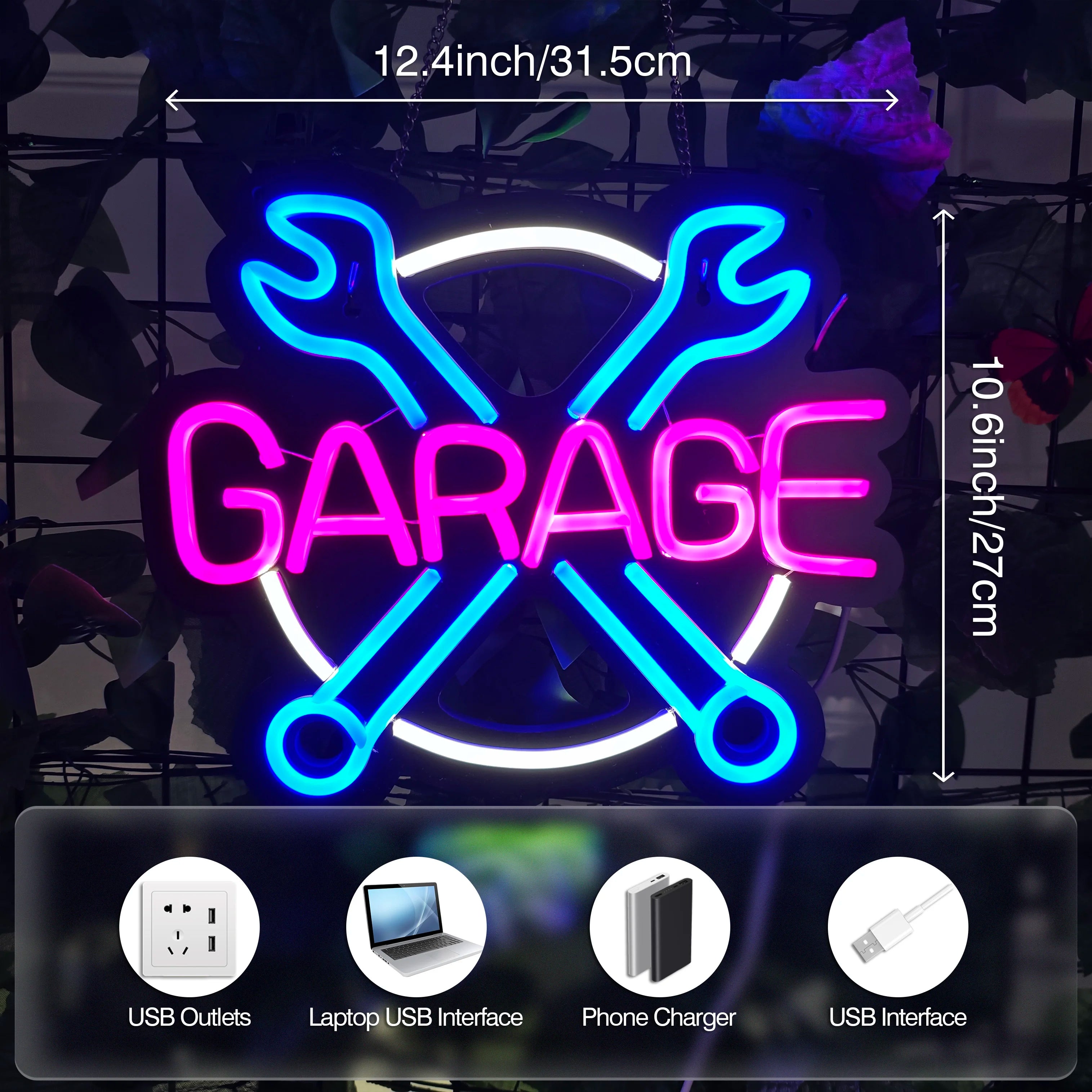 Garage Neon LED Sign — Car Workshop Wall Decor
