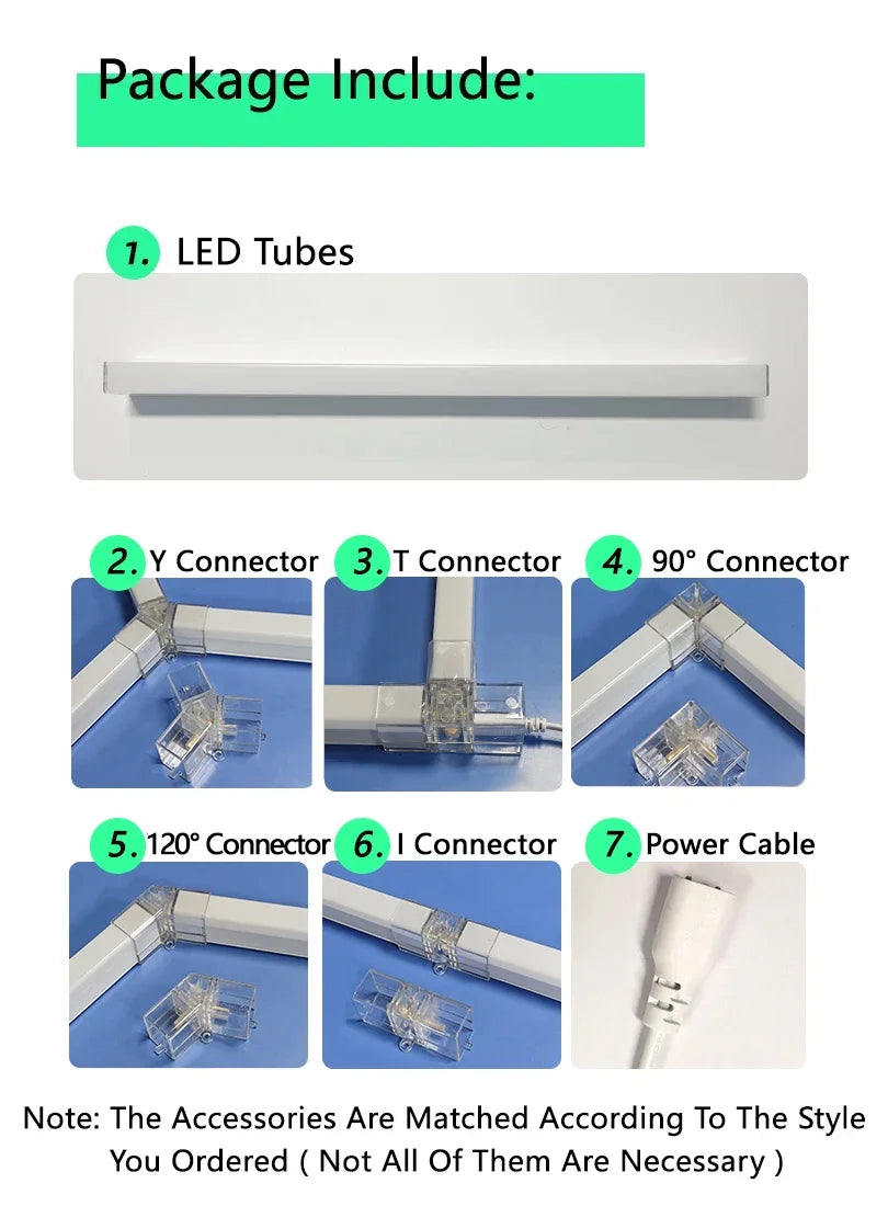 Honeycomb LED Tube Garage Light — Ceiling Strip Lamp