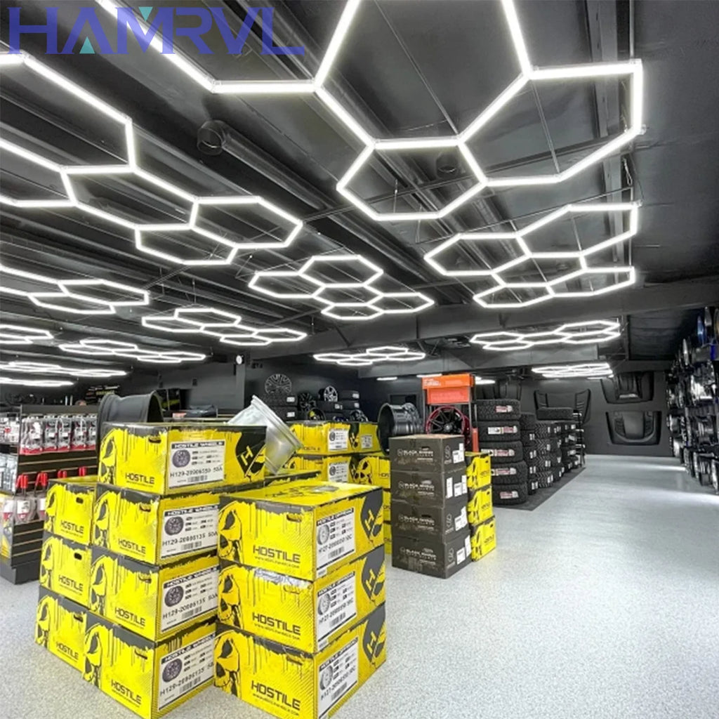 Hexagon Honeycomb LED Garage Light — 6W Ceiling Lamp