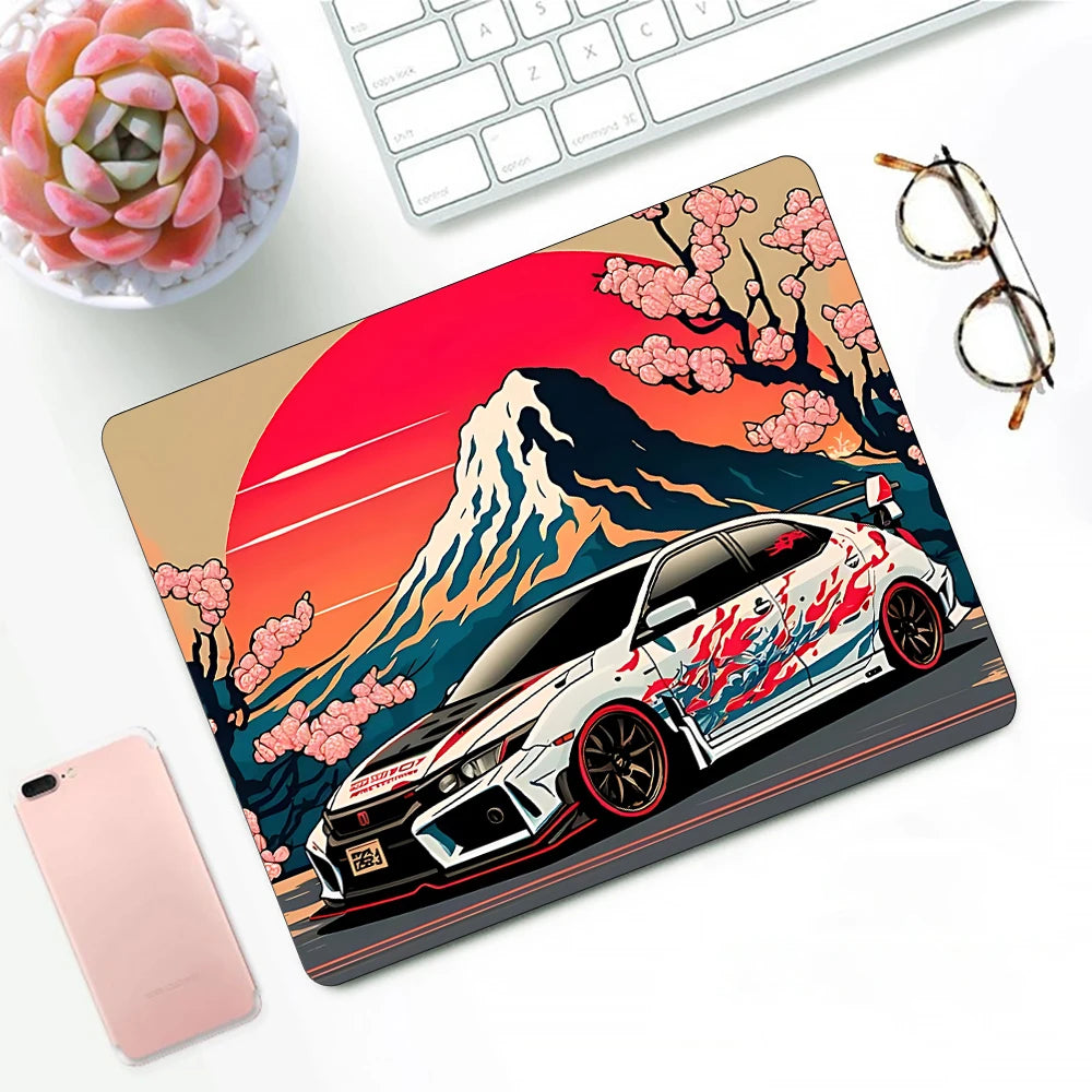 Sports Car Logo Desk Mat — Gaming Mouse Pad