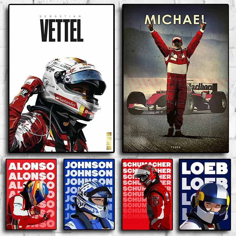 F1 Racing Car Canvas Poster — Motorsport Wall Art