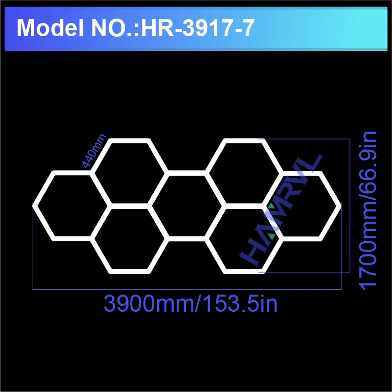 Hexagon Honeycomb LED Garage Light — 6W Ceiling Lamp