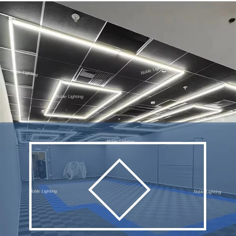 Hexagonal LED Ceiling Light — 6500K Car Detailing Garage Lamp