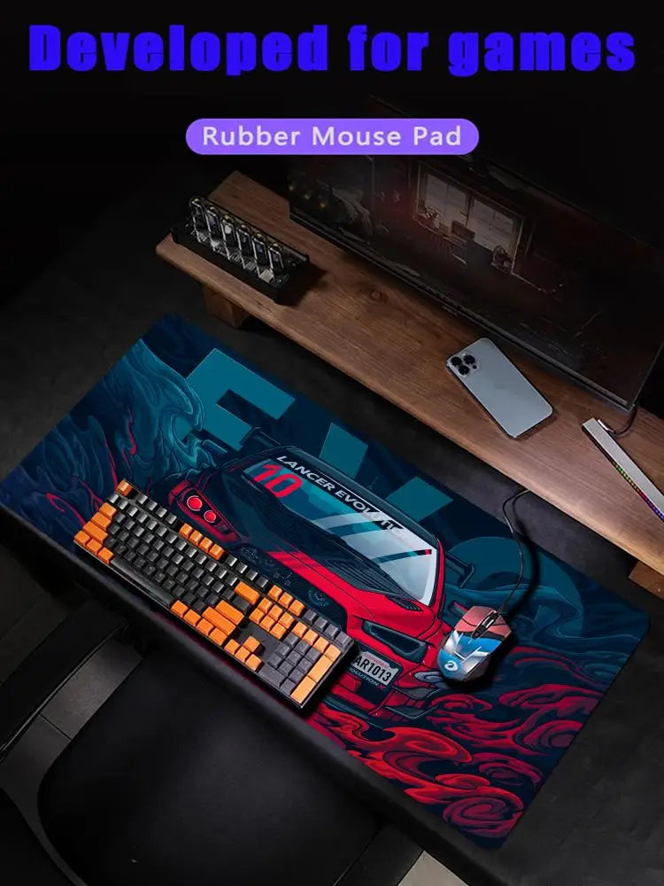 Sports Car Desk Mat — Racing Gaming Mouse Pad