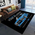 Racing Car Pattern Rug — Non-Slip Bedroom & Living Room Mat