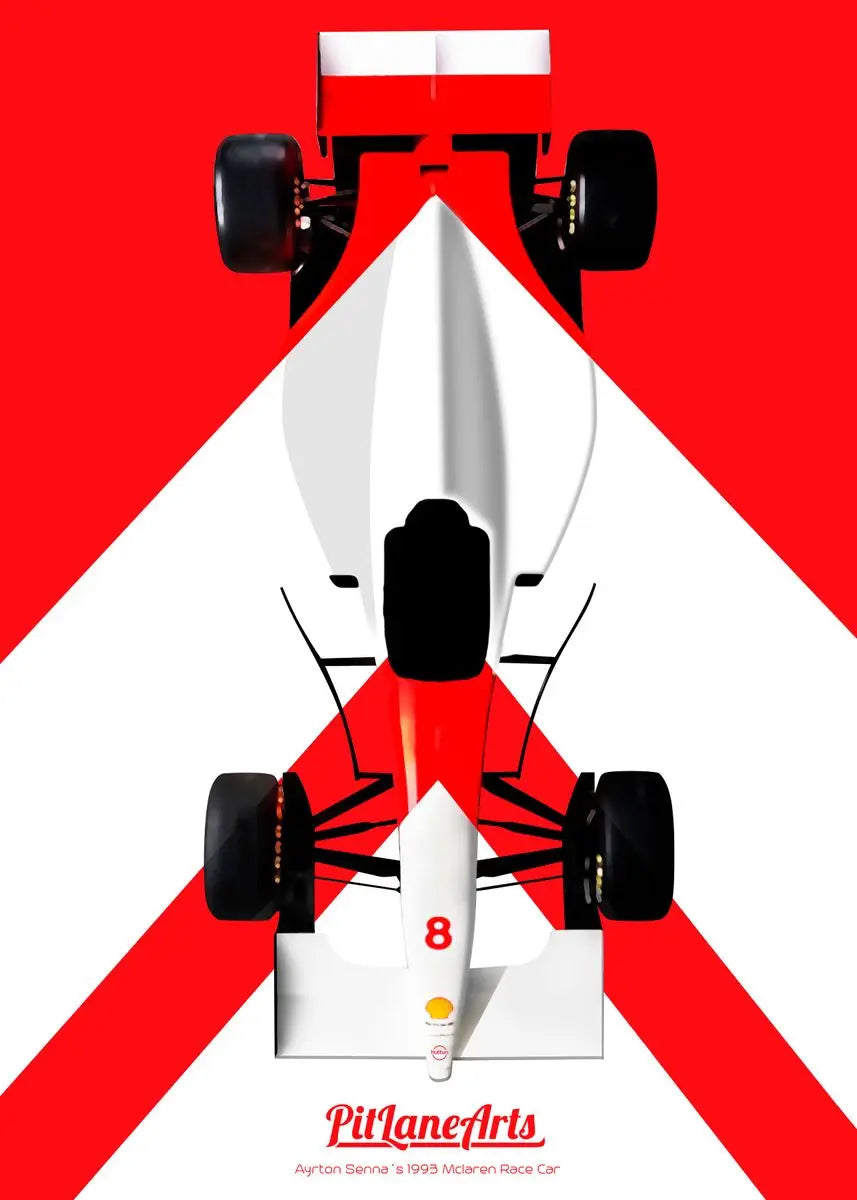 Cartoon Racing Car Canvas Poster — Motorsport Wall Art for Boys & Teens