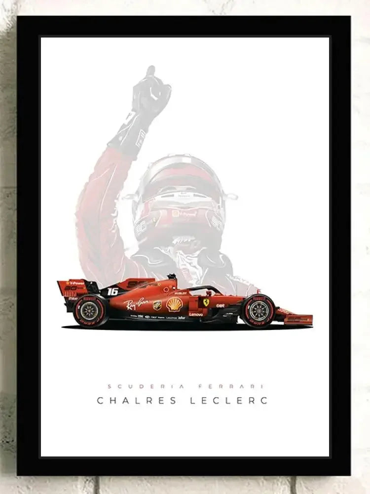 F1 Racing Car Canvas Poster — Motorsport Wall Art
