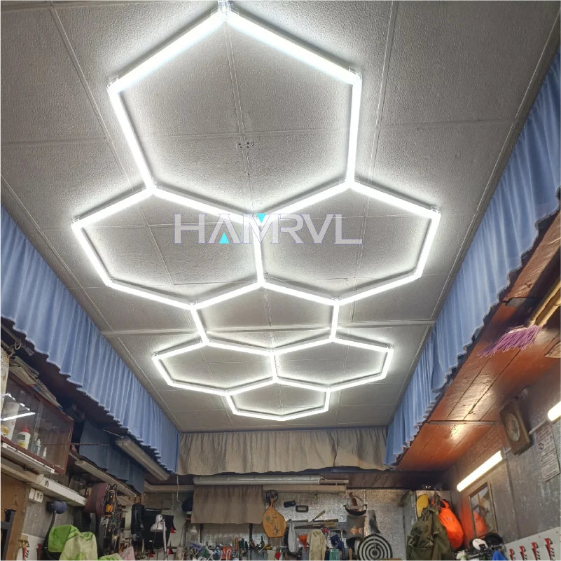 Hexagon Honeycomb LED Garage Light — 6W Ceiling Lamp