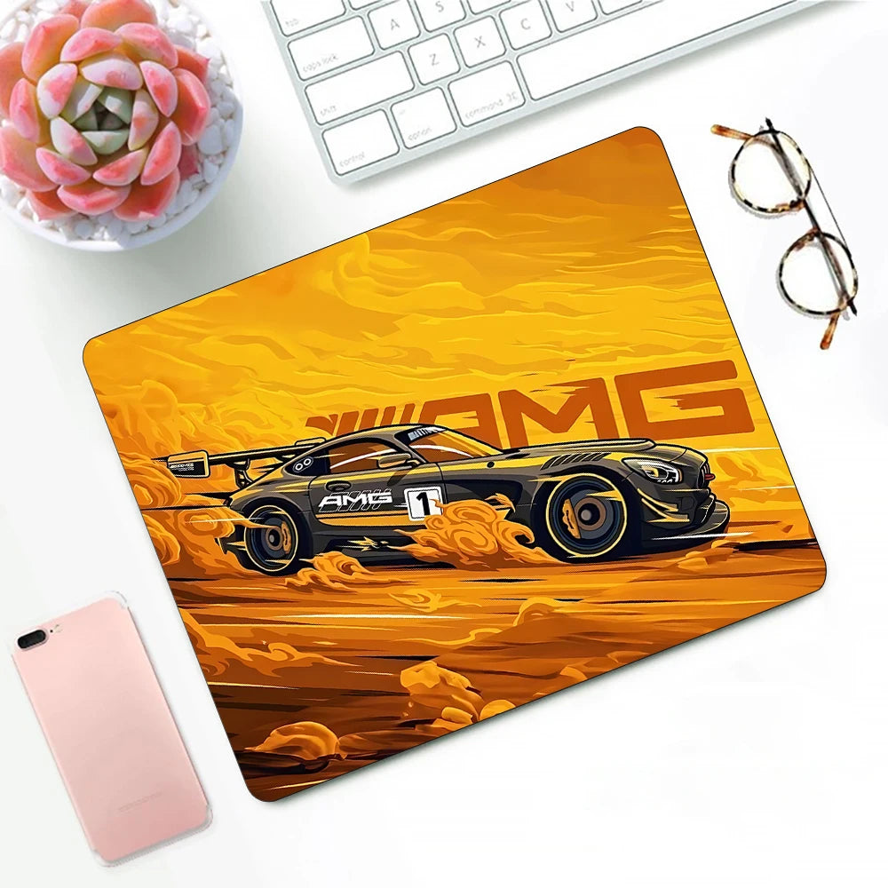 Sports Car Logo Desk Mat — Gaming Mouse Pad