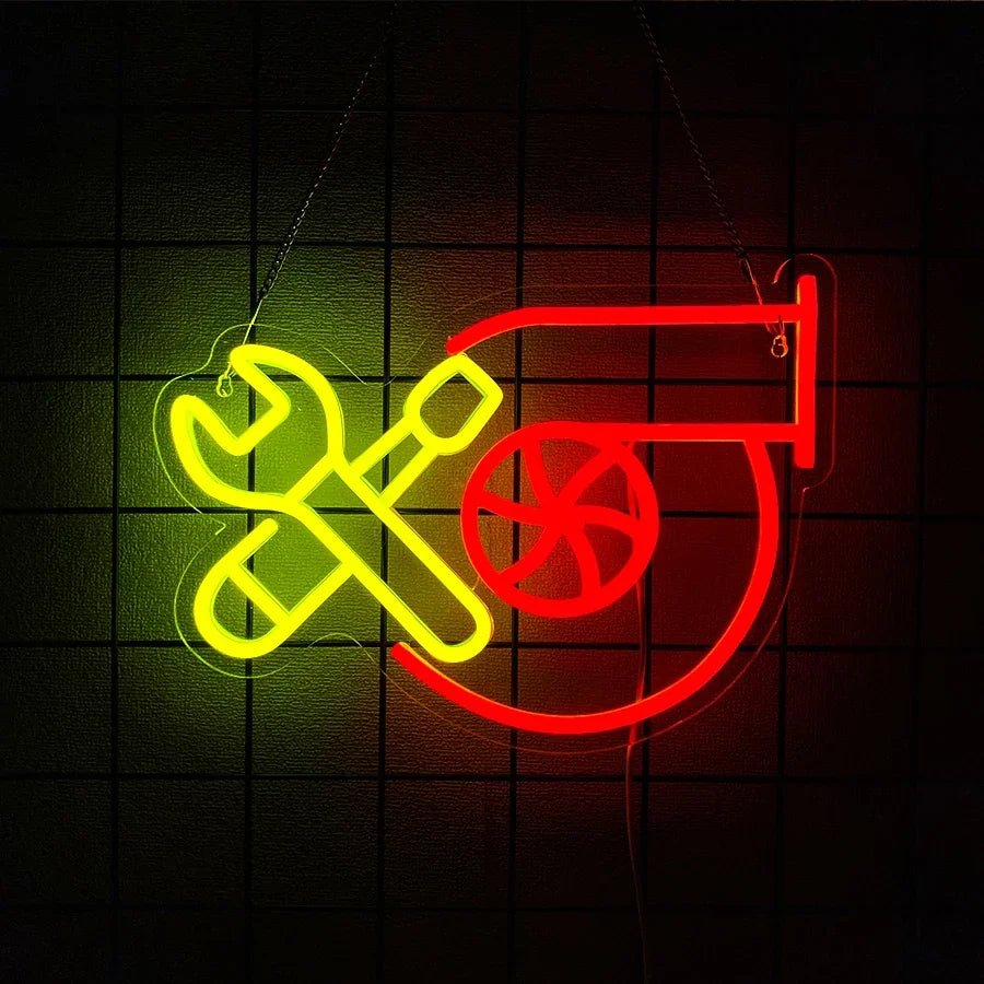 Auto Repair Neon LED Sign — Garage & Man Cave Wall Light