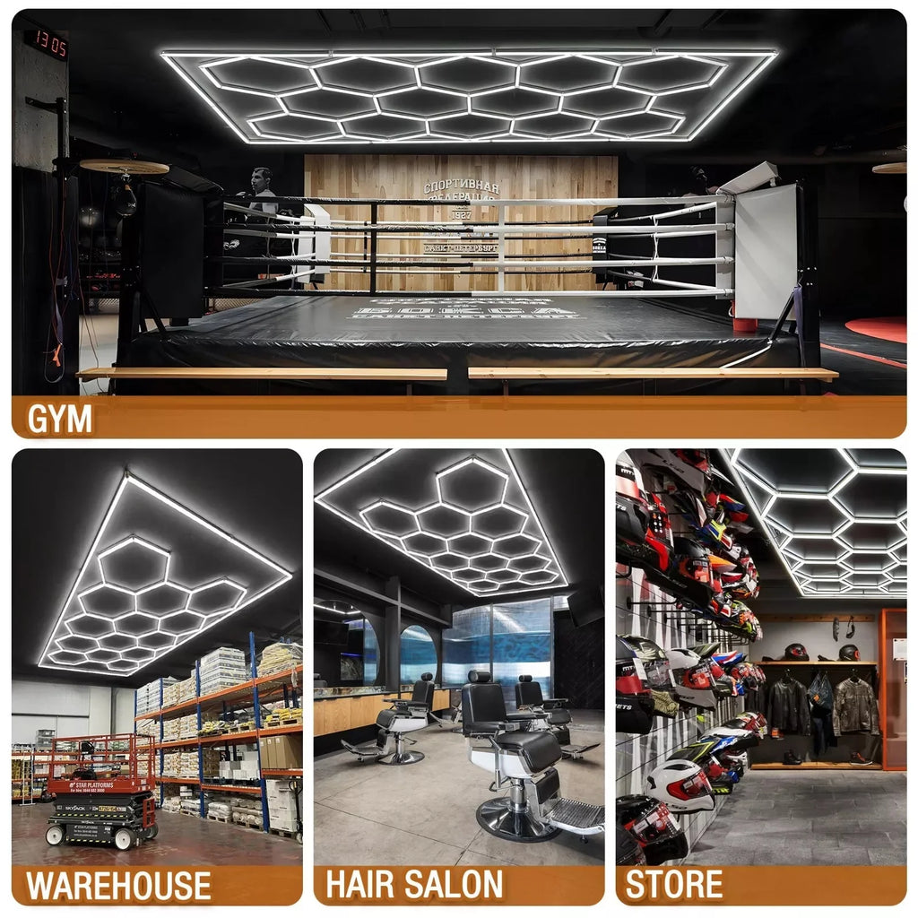 Honeycomb LED Tube Garage Light — Ceiling Strip Lamp