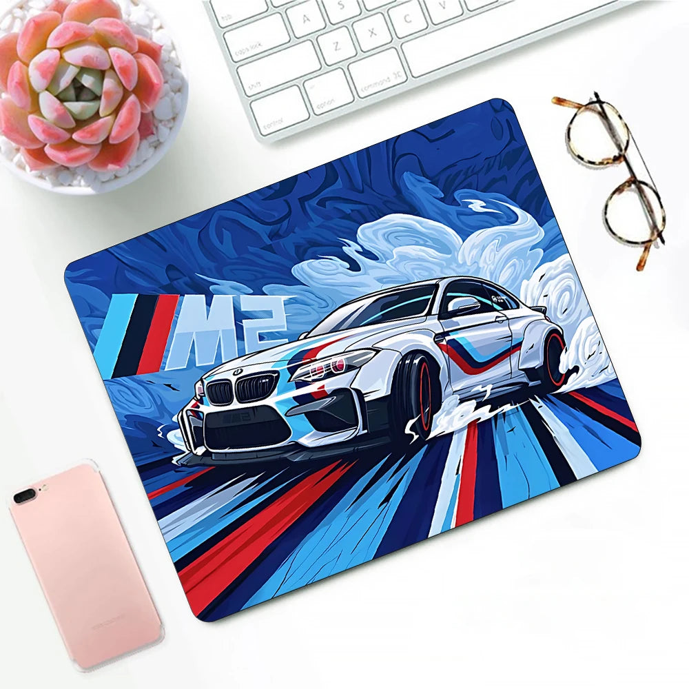Sports Car Logo Desk Mat — Gaming Mouse Pad
