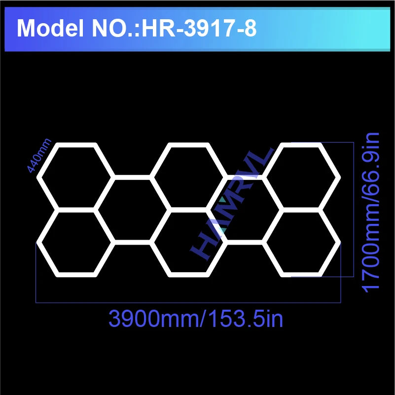 Hexagon Honeycomb LED Garage Light — 6W Ceiling Lamp