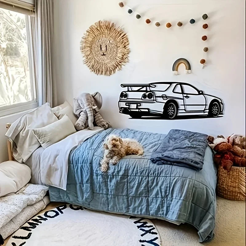 Race Car Metal Wall Art — 3D Metal Room Decor
