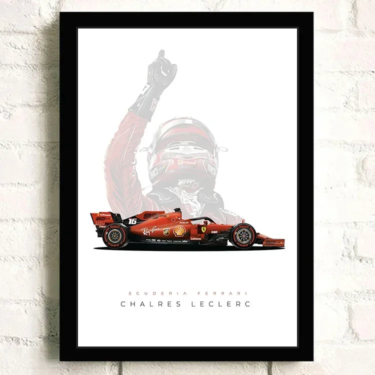 F1 Racing Car Canvas Poster — Motorsport Wall Art
