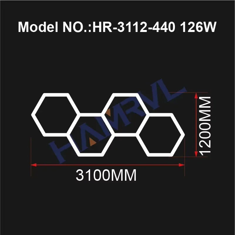 Hexagon Honeycomb LED Garage Light — 6W Ceiling Lamp