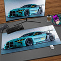 Sports Car Gaming Desk Mat — Stitched Edge Mouse Pad
