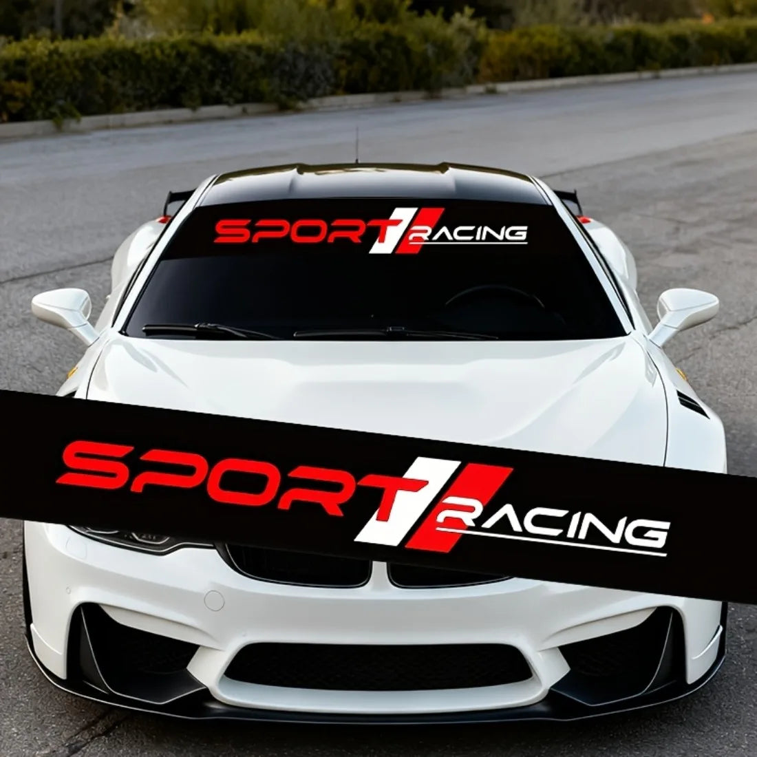 Racing Windshield Decal — Waterproof Vinyl Car Sticker