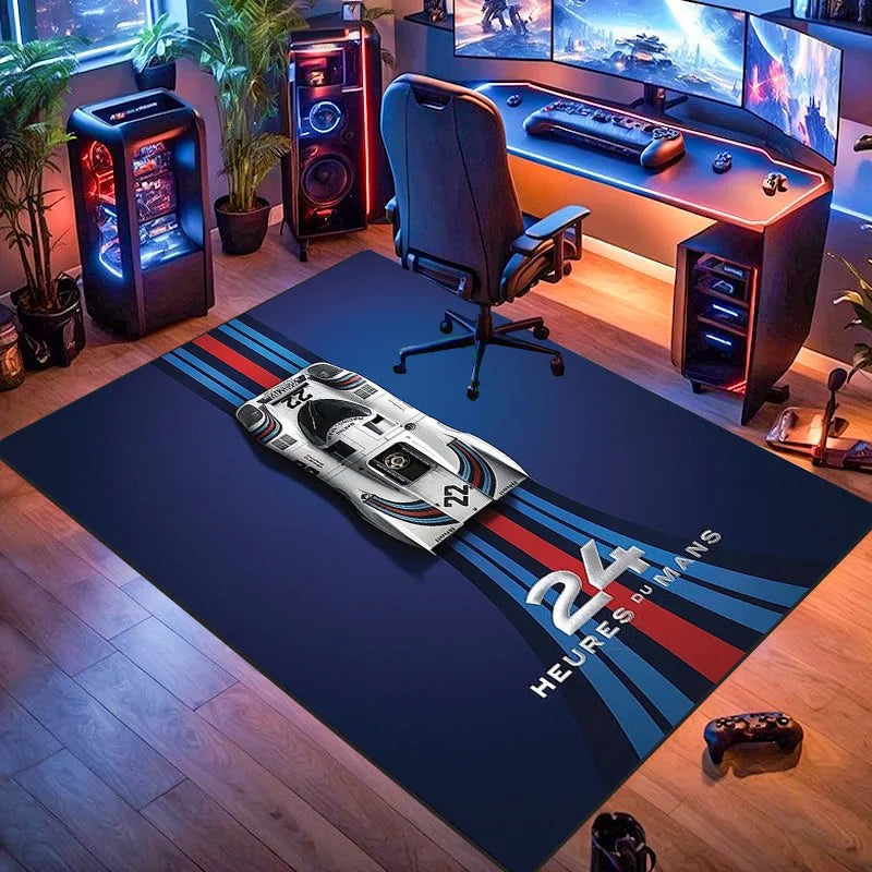 Racing Grid Rug — Motorsport Room Mat