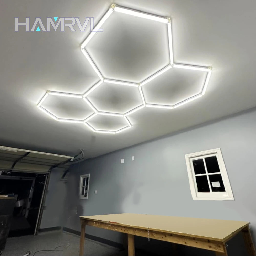 Hexagon Honeycomb LED Garage Light — 6W Ceiling Lamp