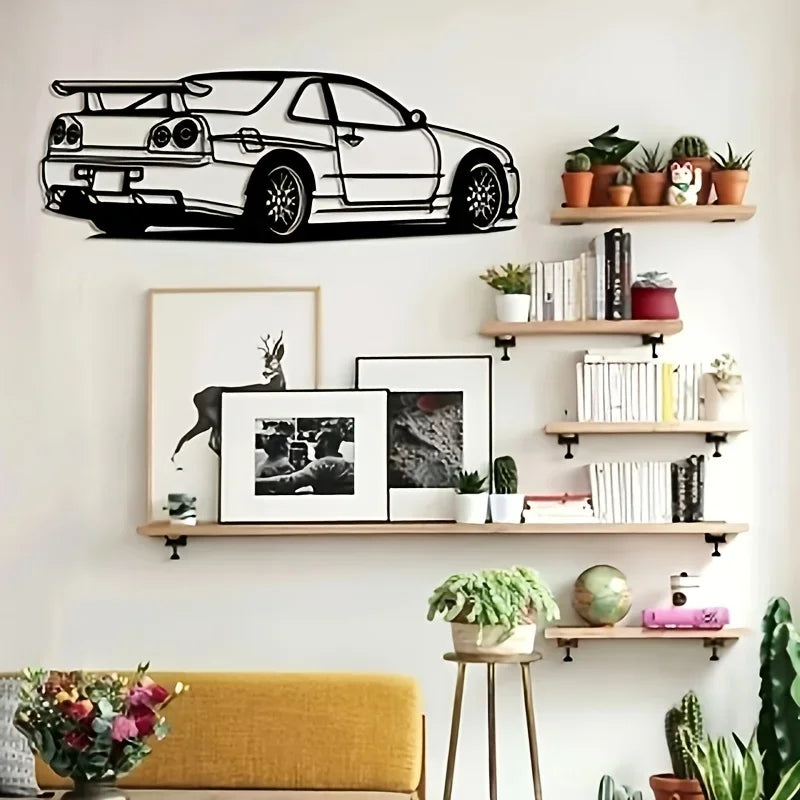 Race Car Metal Wall Art — 3D Metal Room Decor