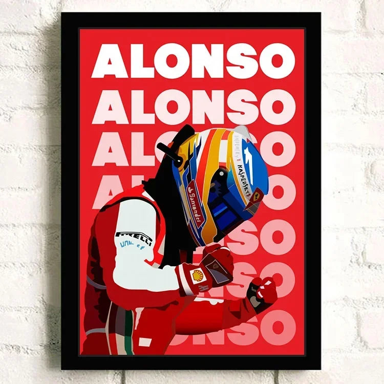 F1 Racing Car Canvas Poster — Motorsport Wall Art