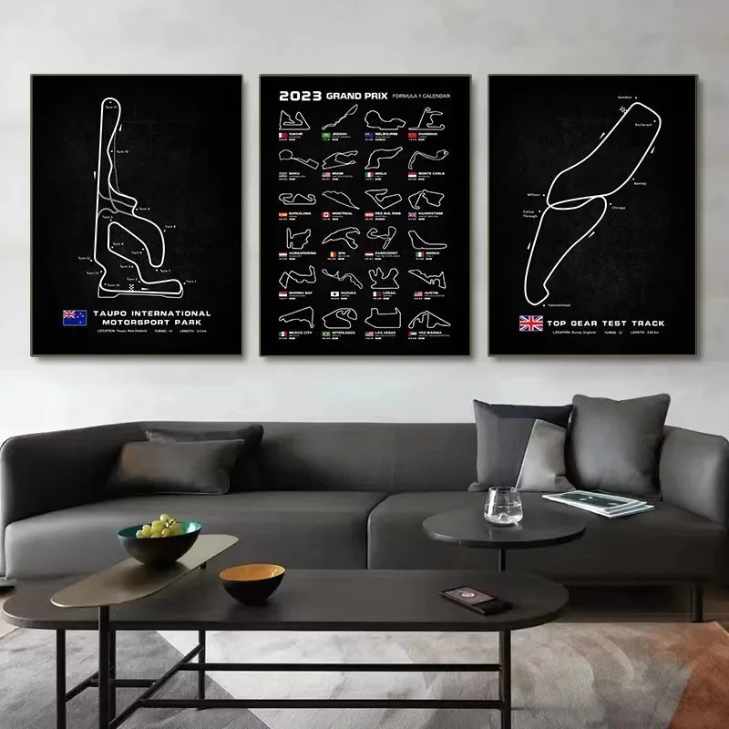 World Racing Circuits Canvas Poster — Nürburgring & Le Mans Wall Art