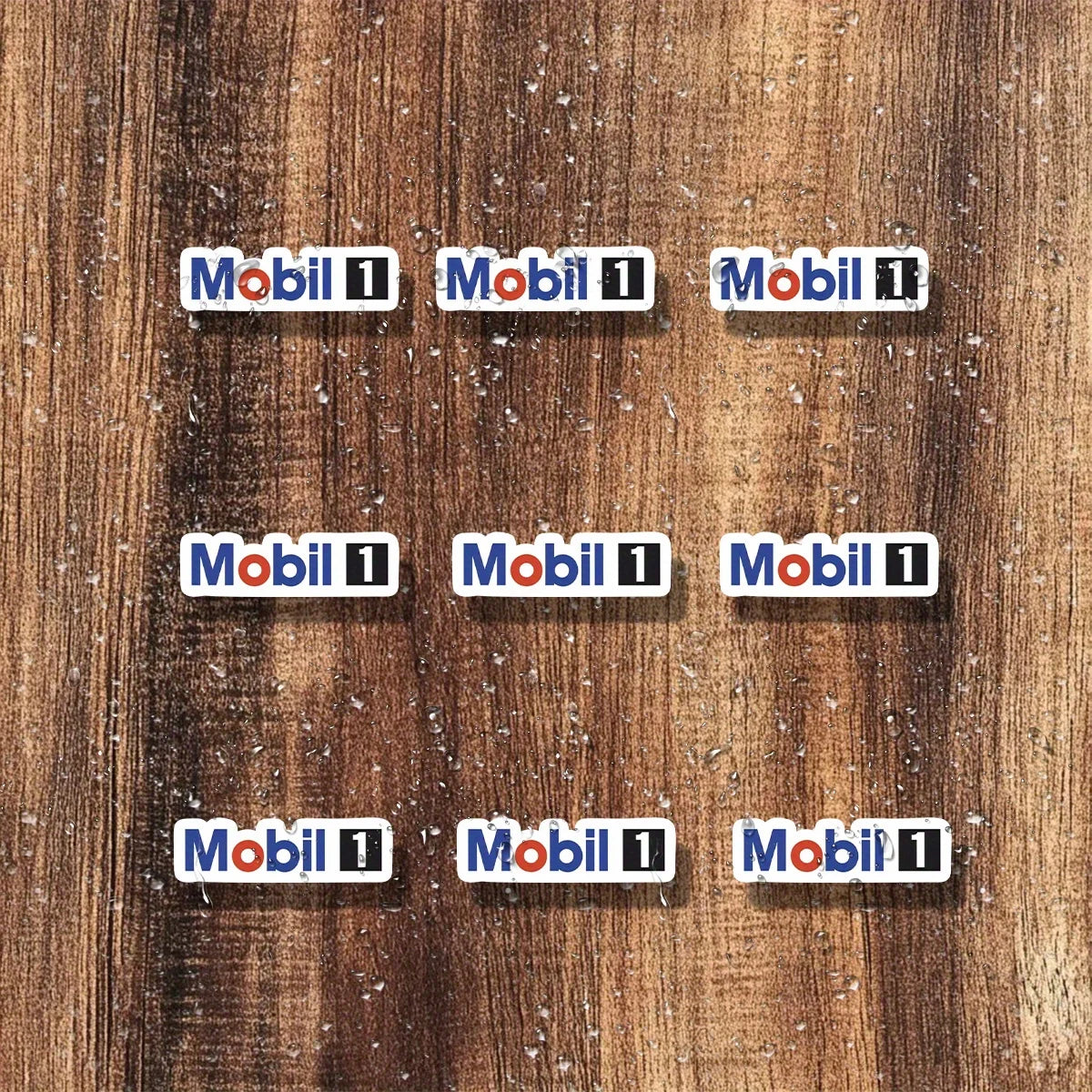 Mobil 1 Racing Sticker Pack — 9 Pcs Waterproof Decals