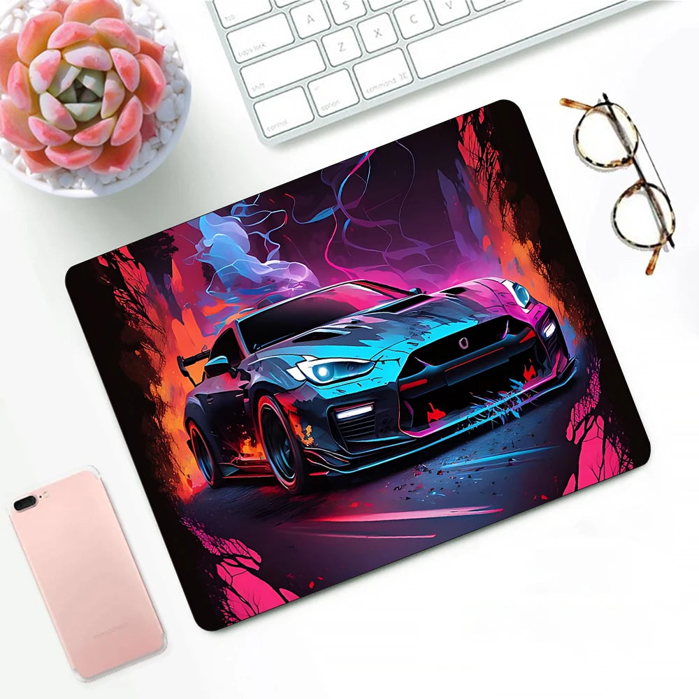 Sports Car Logo Desk Mat — Gaming Mouse Pad