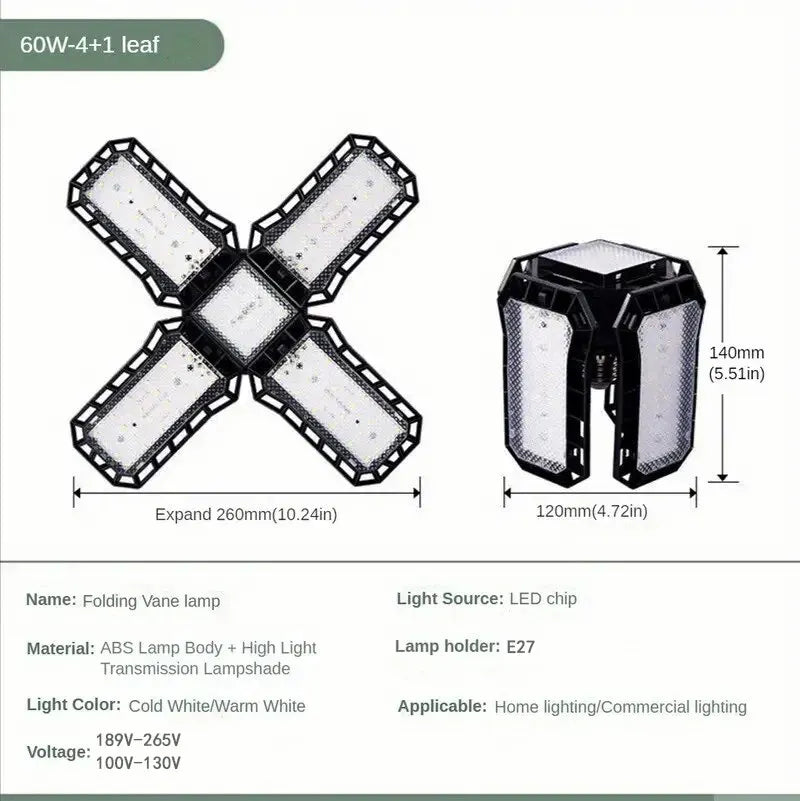 Super Bright LED Garage Bulb — 40W 60W 80W E27 Shop Light