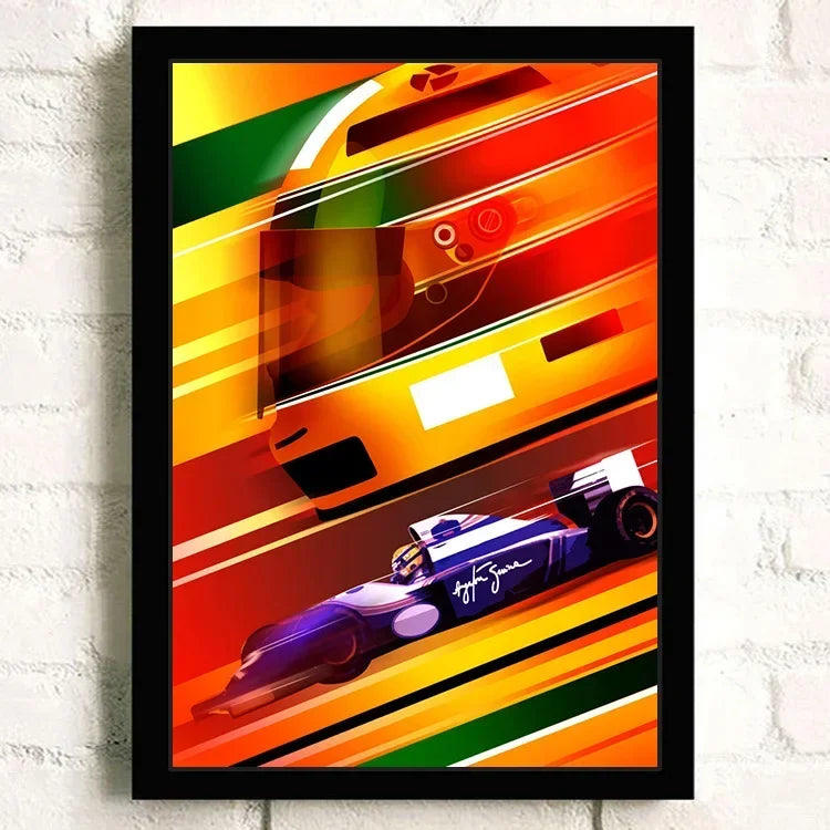 F1 Racing Car Canvas Poster — Motorsport Wall Art